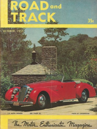 ROAD & TRACK 1951 OCT - Vol.3 #3, MG AT BONNY, HUMBER HAWK, ALFA 2.9 SPORTS